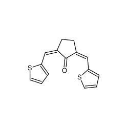 176957-55-4Z824576 (2E,5E)-2,5-二(2-噻吩基亚甲基)环戊酮, 99%