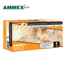 AMMEX无粉医用乳胶手套 ，经济型