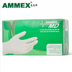 AMMEX医用无粉橡胶手套 ，加厚型